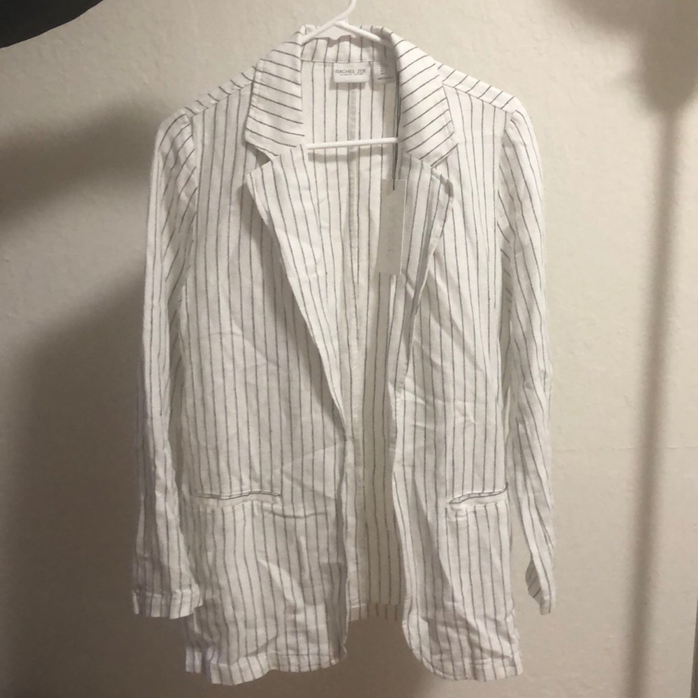 Rachel Zoe light linen and cotton overcoat